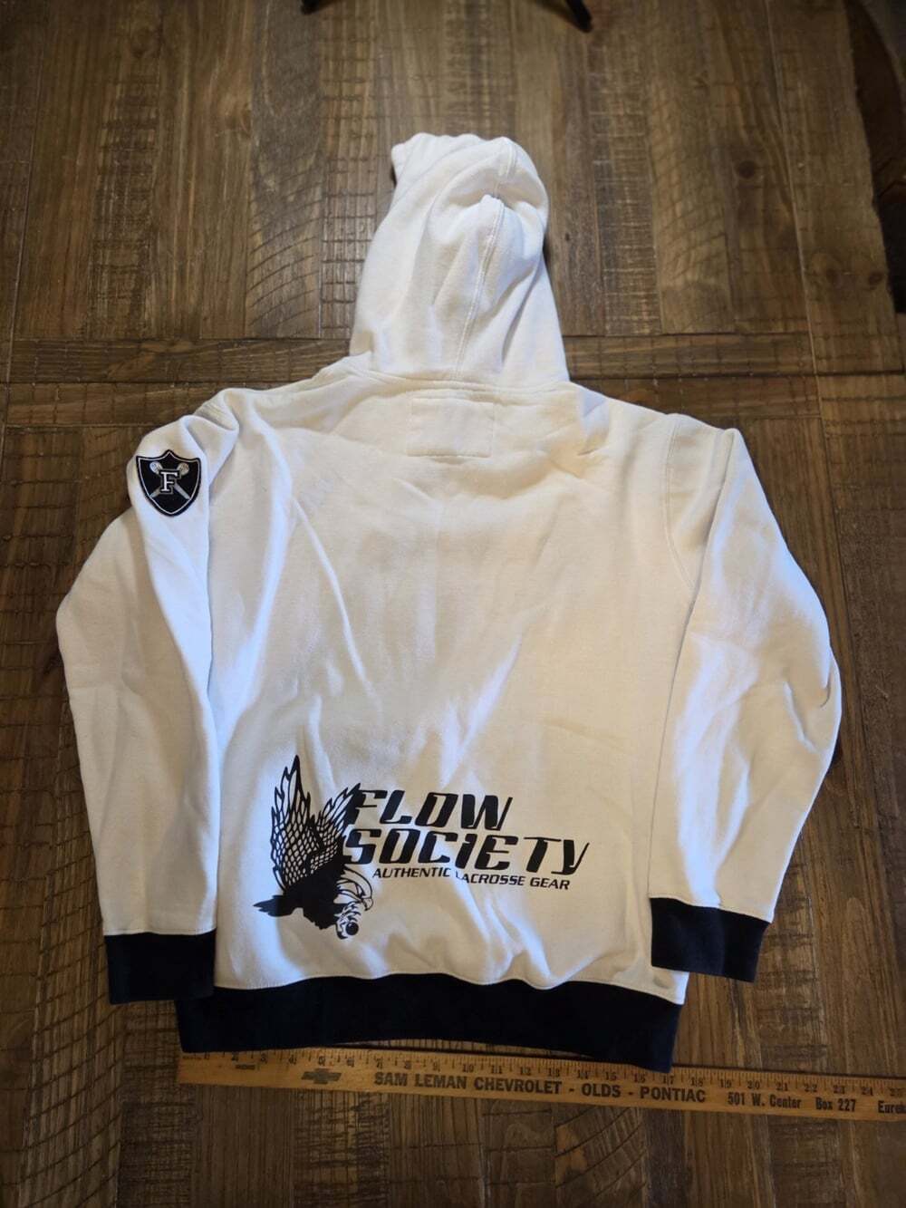 Flow Bay Lacrosse and Flow Society's Steamed Crabs Hooded Sweatshirt Large - Picture 7 of 8